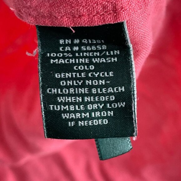 Lauren Ralph Lauren Womens Pink Linen Button-Up Shirt M 5401 - Picture 3 of 9